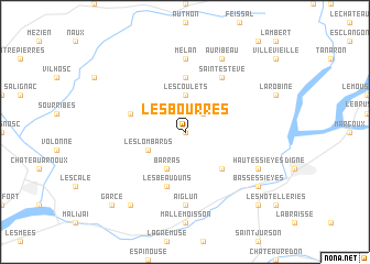 map of Les Bourres