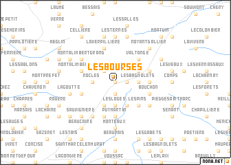 map of Les Bourses