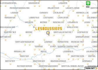 map of Les Boussiers