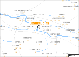 map of Les Braudins