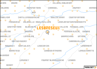 map of Les Bréseux