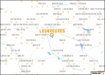 map of Les Breures