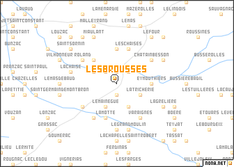 map of Les Brousses