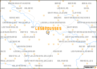 map of Les Brousses