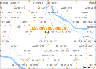 map of Les Bruyères-Radon