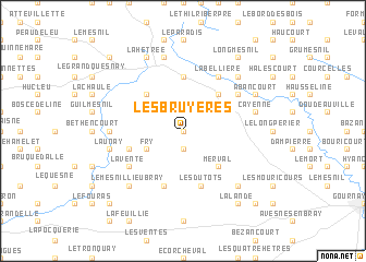 map of Les Bruyères