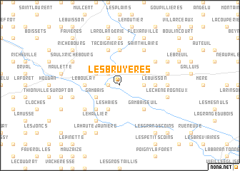 map of Les Bruyères