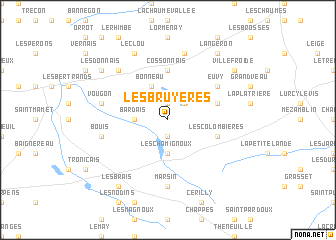 map of Les Bruyères