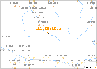 map of Les Bruyères