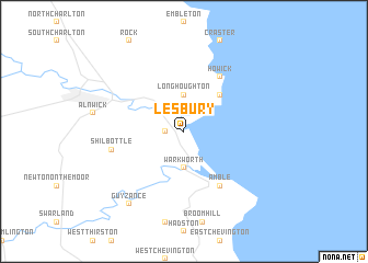 map of Lesbury