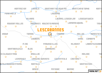 map of Les Cabannes