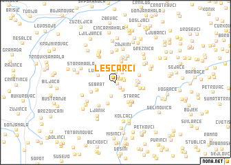 map of Leščarci