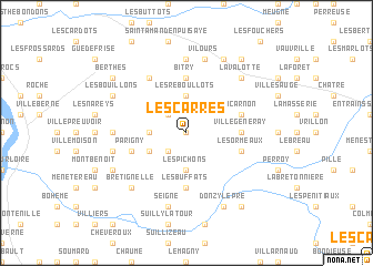 map of Les Carres