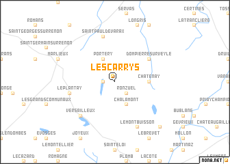 map of Les Carrys