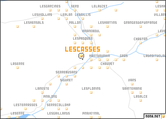map of Les Casses