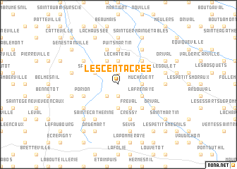 map of Les Cent-Acres