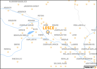 map of Lesce