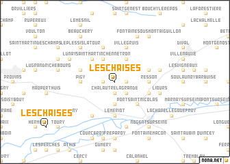 map of Les Chaises