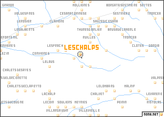 map of Les Chalps