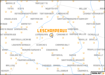 map of Les Champeaux