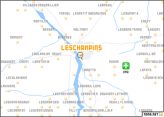 map of Les Champins