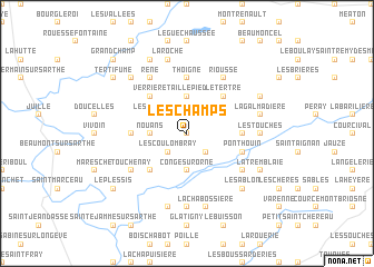 map of Les Champs