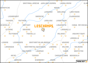 map of Les Champs