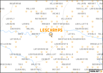 map of Les Champs