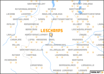 map of Les Champs