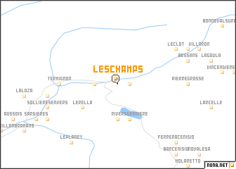 map of Les Champs