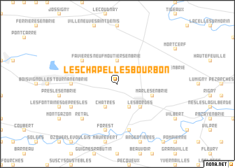 map of Les Chapelles-Bourbon