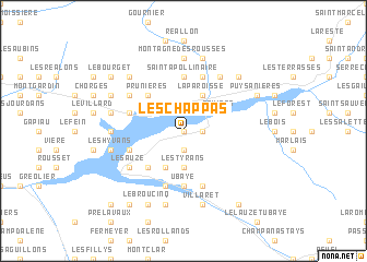 map of Les Chappas