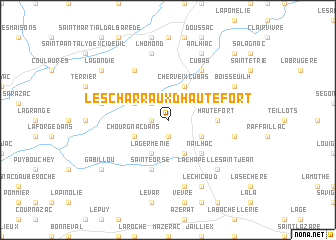 map of Les Charraux dʼHautefort