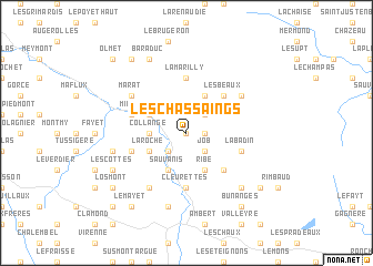 map of Les Chassaings