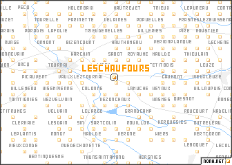 map of Les Chaufours