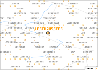 map of Les Chaussées