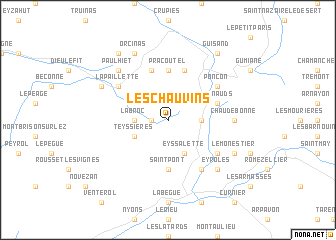 map of Les Chauvins