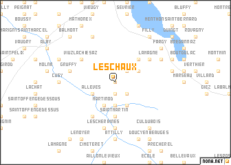 map of Leschaux