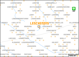 map of Les Chênons