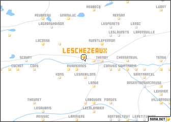 map of Les Chézeaux