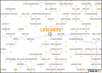 map of Les Chiers