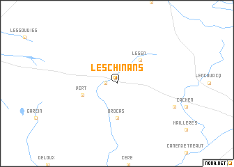 map of Les Chinans