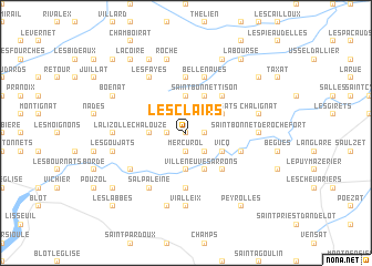 map of Les Clairs