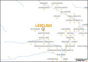 map of Les Claux