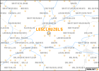 map of Les Clauzels
