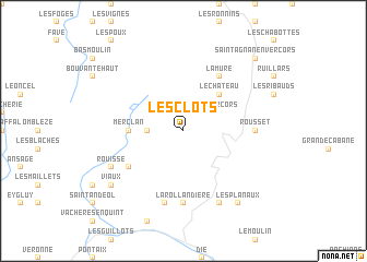 map of Les Clots