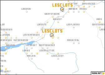 map of Les Clots