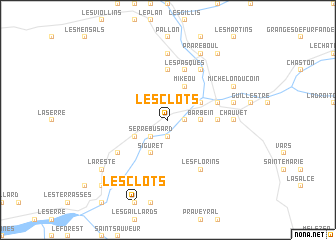 map of Les Clots