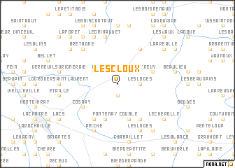 map of Les Cloux