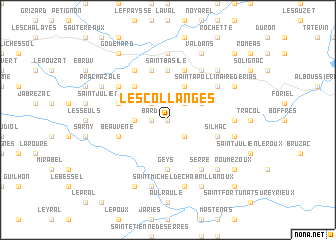 map of Les Collanges